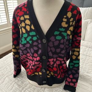 FARM Rio Multicolor Leopard Print Cardigan